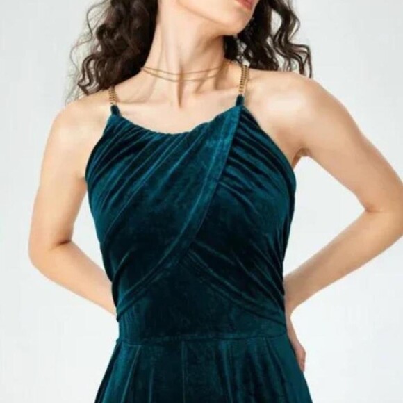 Cider Green Velvet Maxi Dress 7700 - Picture 6 of 8